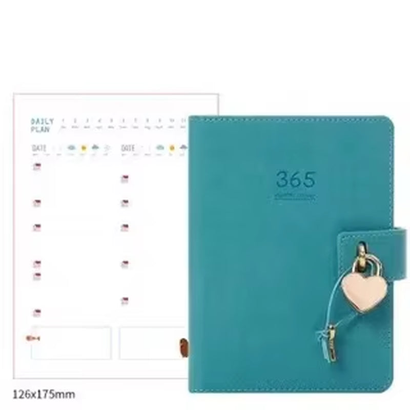 2025 Cute Solid Color Magnetic Buckle Design 365 Day Weekly Plan Diary Planner Notebooks A6 Journal School Supplies Stationery