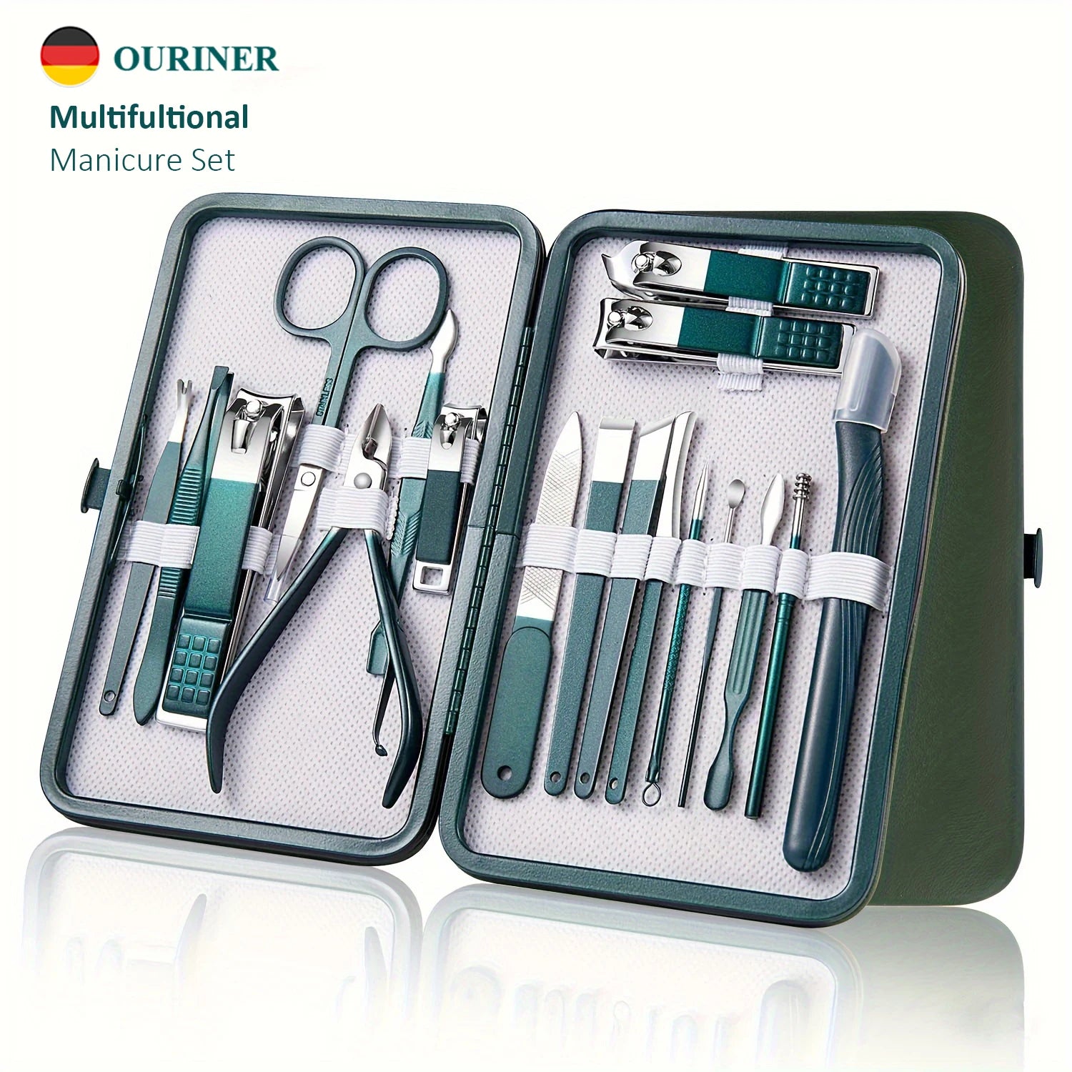 Professional 7/10/12/18 Piece Nail Care Kit Stainless Steel Manicure & Pedicure Set Nail Clipper Set with Travel Case