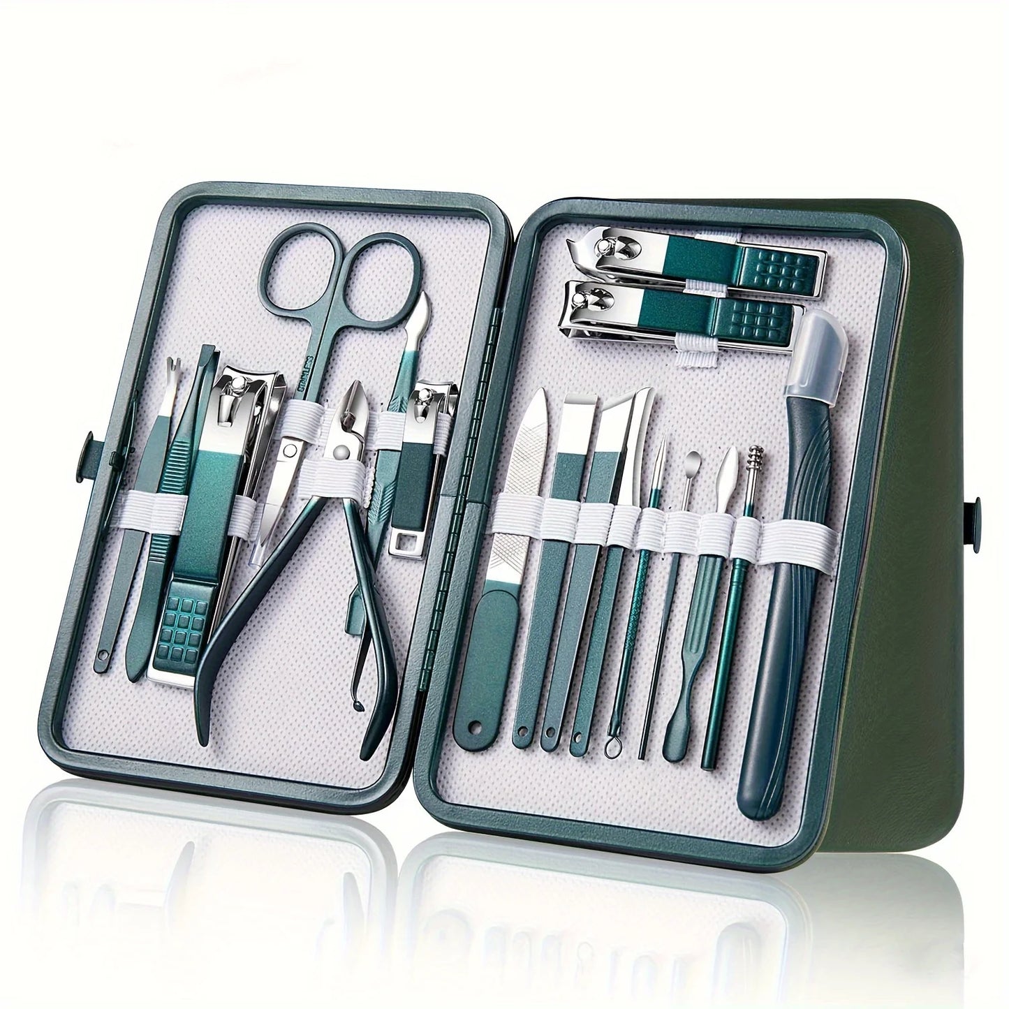 Professional 7/10/12/18 Piece Nail Care Kit Stainless Steel Manicure & Pedicure Set Nail Clipper Set with Travel Case