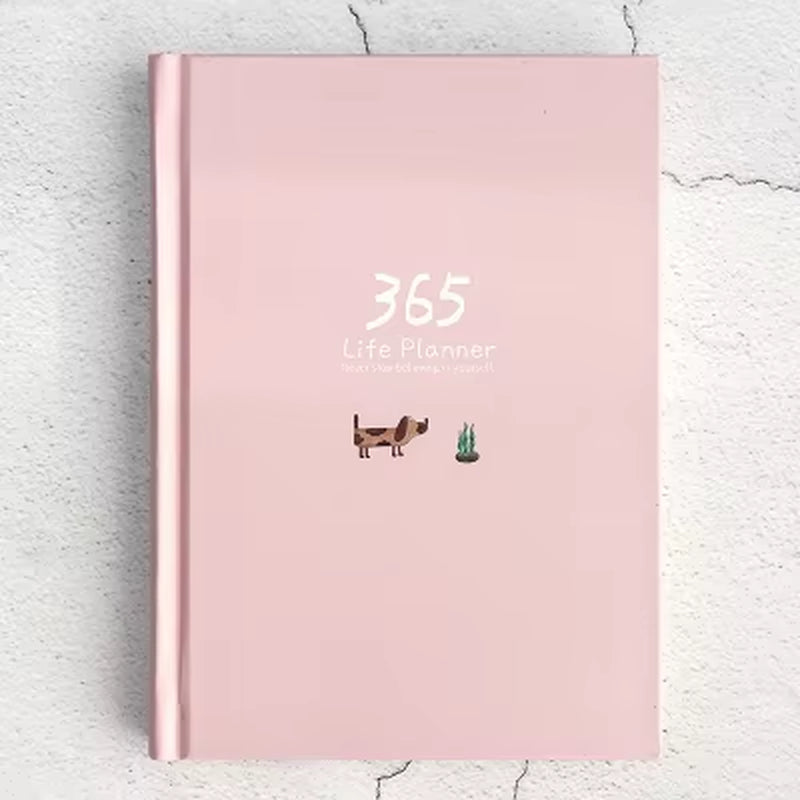 2025 Cute Solid Color Magnetic Buckle Design 365 Day Weekly Plan Diary Planner Notebooks A6 Journal School Supplies Stationery