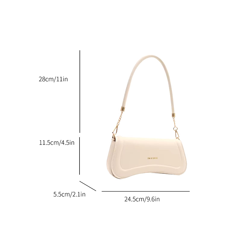 Ladies Shoulder Crossbody Bags PU Leather Women Underarm Bags Solid Color Small Top-Handle Bags Purse Female Daily Handbags